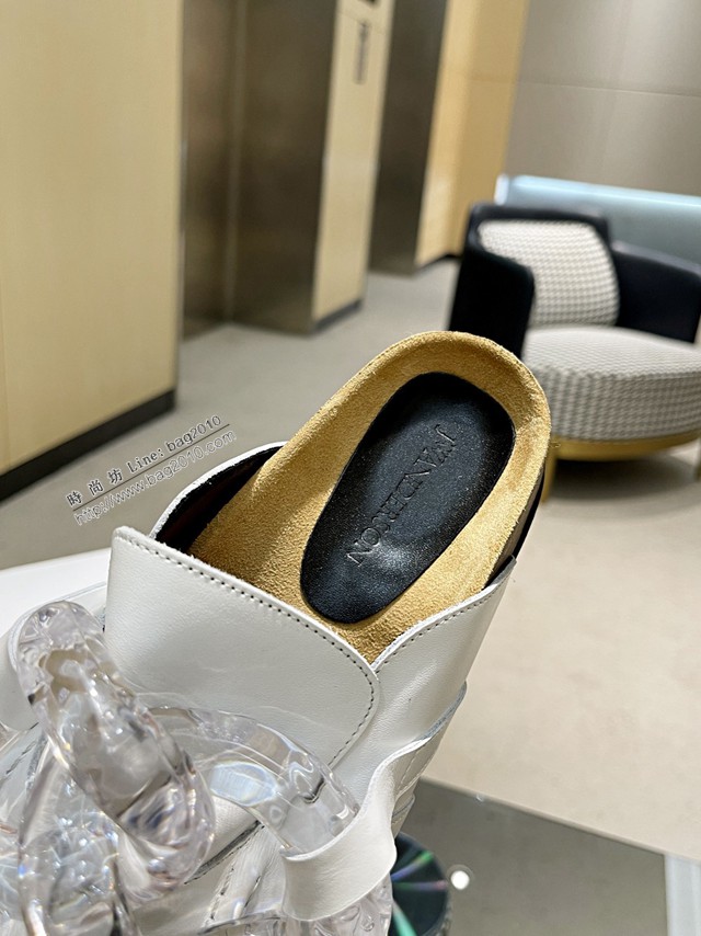 JW Anderson Chain Loafer穆勒透明樹脂扣穆勒鞋 女士半拖鞋 dx3458